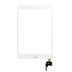 Replacement for iPad Mini 3 Digitizer Assembly With Silver Home Buttom Assembly - White