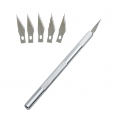 Non-Slip Metal Carving Knife Tool Set (handle with 5pcs #11 blades)