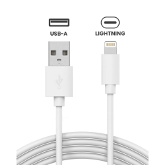 USB-A To Lightning Cable For IPhone / IPad (1m)