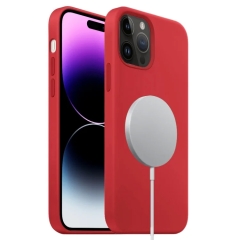 For iPhone 15 Pro Liquid Silicone Full Coverage MagSafe Phone Case(Red)