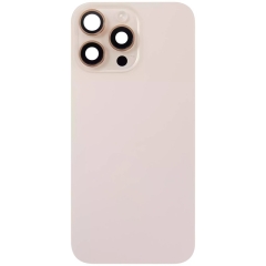 Back Glass With Camera Lens Cover and MagSafe Magnet For iPhone 16 Pro Max - Desert Titanium