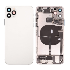 Back Housing With Parts For iPhone 11 Pro Max- Silver OEM