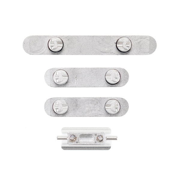 For iPhone Xs Side Buttons Set (4pcs/set)- Silver