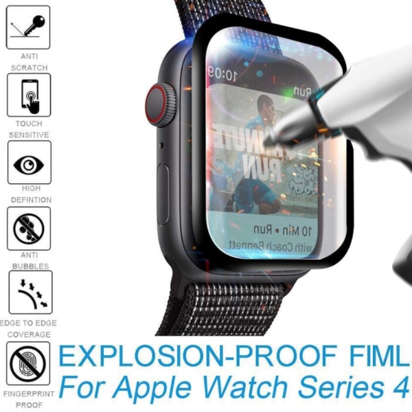 Curved Edges Tempered Glass Film Screen Protector for Apple Watch S4