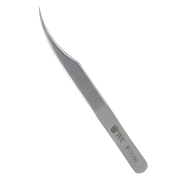 BEST BST-151SA Brushed stainless steel tweezers