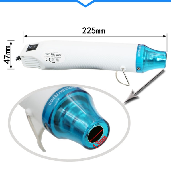 220V DIY Using Heat Gun Electric Power Tool Hot Air 300W Temperature Gun With Seat Shrink Plastic EU Plug