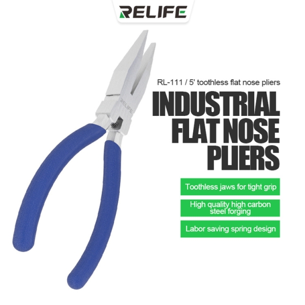 RELIFE RL-111 5' Toothless Industrial Flat Nose Pliers