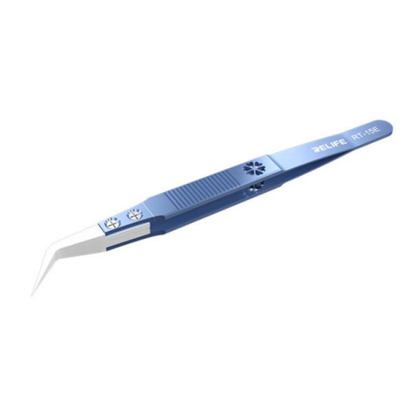 RELIFE RT-11E RT-15E Precision Titanium Alloy Ceramic Straight Tweezers Bending Tweezers