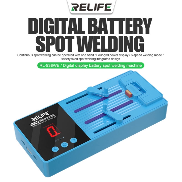 RL-936WE Digital Display Battery Spot Welding Machine 6-speed Welding Mode Type-C Charging