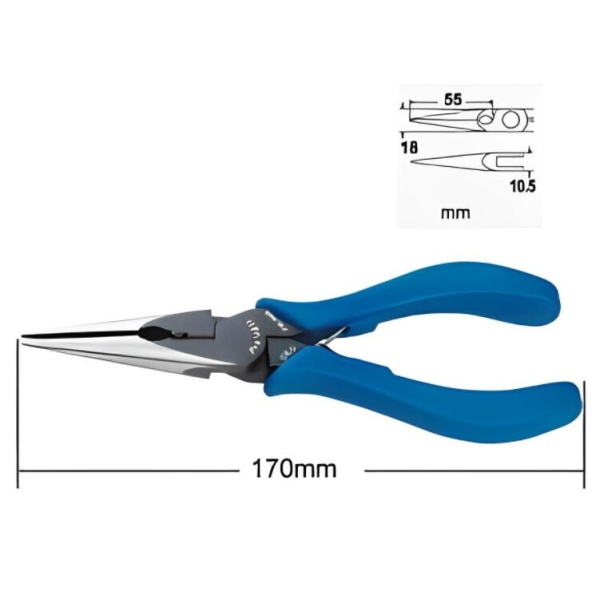 Pro'sKit PM-909 Chrome Vanadium Steel Multi-function Long Nose Pliers with Teeth