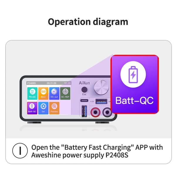 Aixun P2408S Battery Fast Charging Adaptor for iPhone 6-13ProMax Series