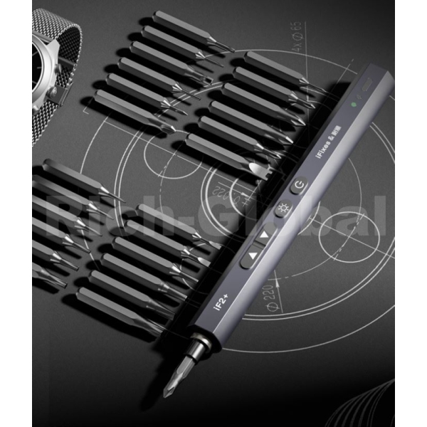 iFixes iF2+ Two Torque Adjustable Precision Type-C Electric Screwdriver with 24Pcs Alloy Steel Bit