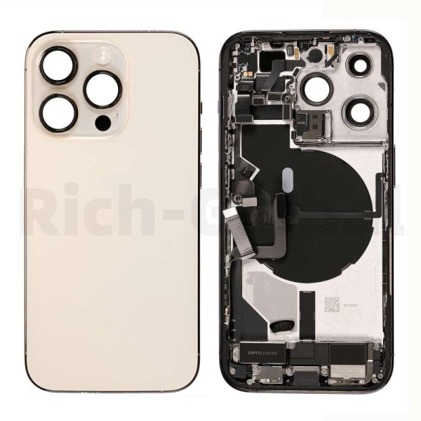 Back Housing With Parts For iPhone 14 Pro- Gold OEM