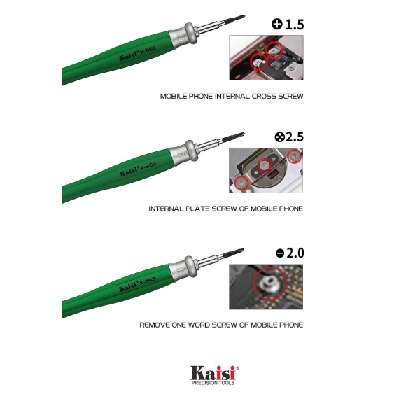 Kaisi K-363 Anti-Slip S2 Steel Precision Magnetic Screwdriver