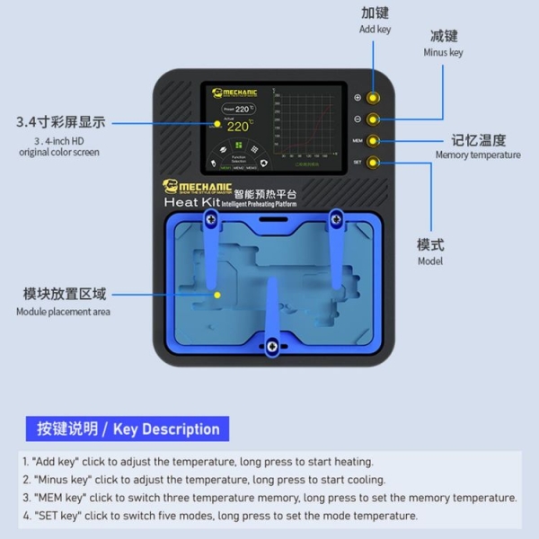 Mechanic Heat Kit Reflow Soldering Preheating Platform for iPhone X-14ProMax