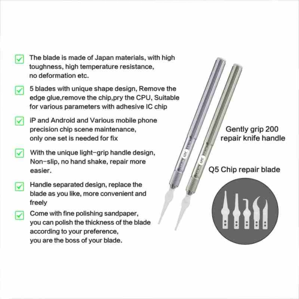 i2C Q5 High Toughness Chip Repair Blades Combination Kits