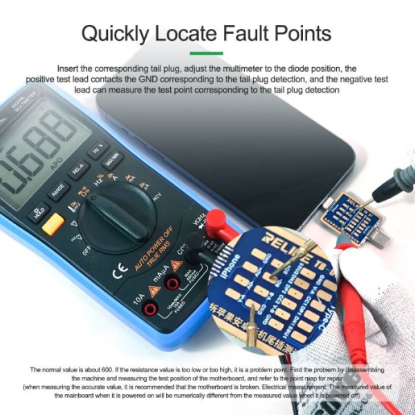 RELIFE TB-07 Mobile Phone Tail Plug Test Board