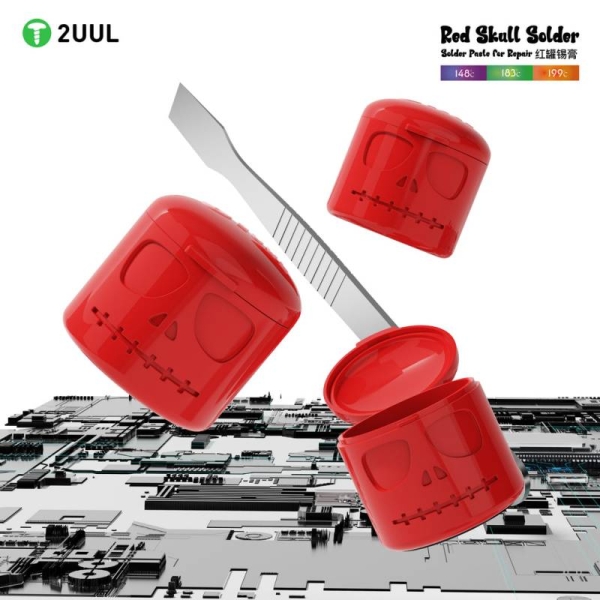 2UUL Red Skull Solder Paste for Repair 183℃ (50g)