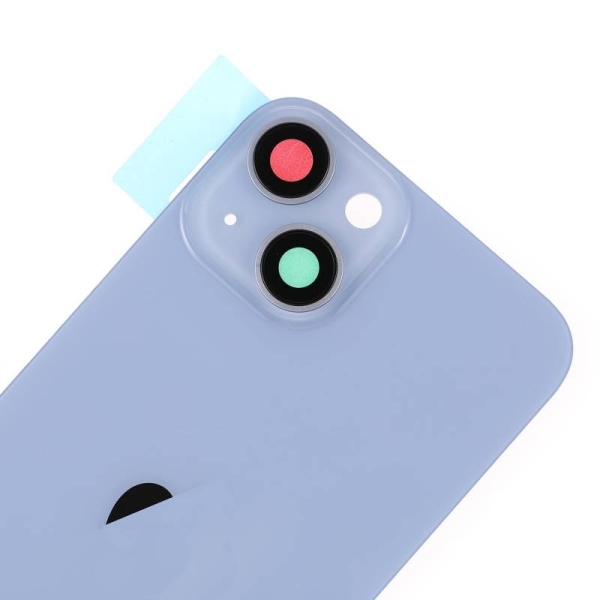 Back Glass Cover w/ Camera Lens Plus Magnet For iPhone 14- Blue