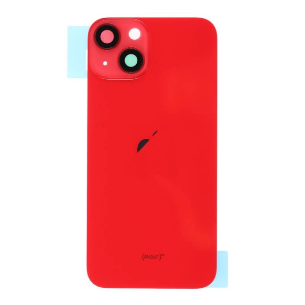 Back Glass Cover w/ Camera Lens Plus Magnet For iPhone 14 -Red