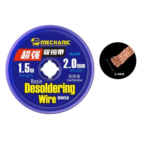 Mechanic DW50 1.5M Low Residue Desoldering Wire - 10pcs