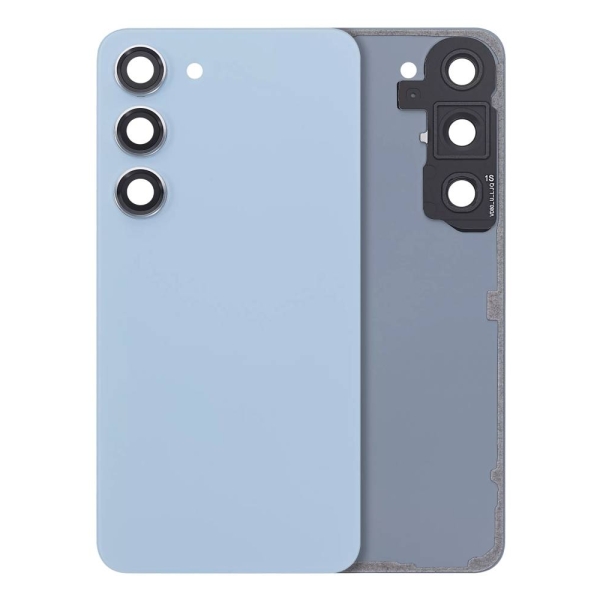 For Samsung Galaxy S23 SM-S911 Back Cover With Adhesive & Camera Lens- Blue (No Logo)