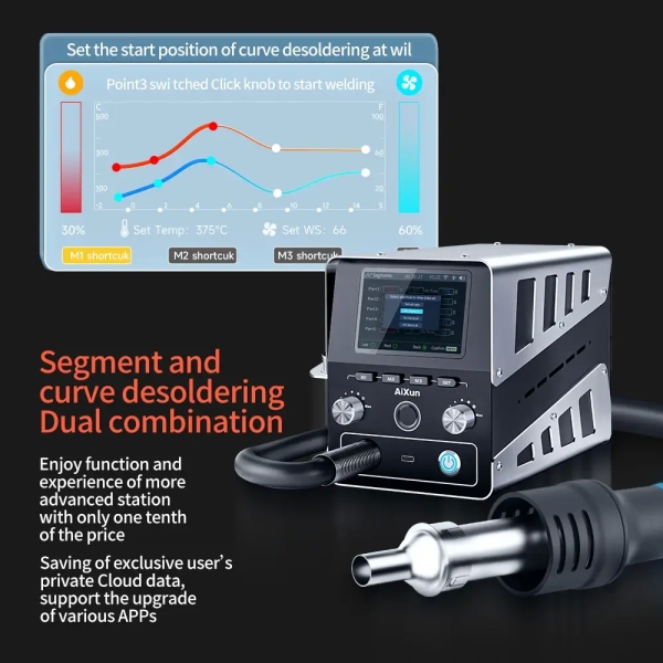 Aixun H314 1400W Intelligent Hot Air Gun Soldering Station