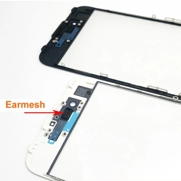 2in1 Front Glass With Cold Press Frame For iPhone 6 Plus- White A+