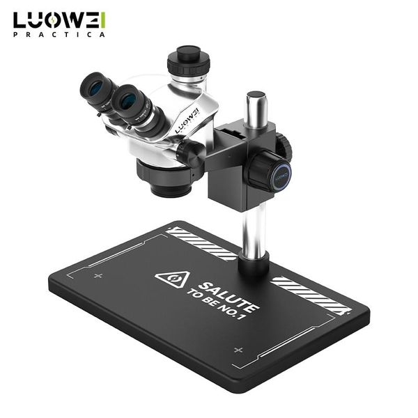 LUOWEI LW-TR02-B3TV 7-50x Geek Future Series Trinocular HD Microscope With LED lights