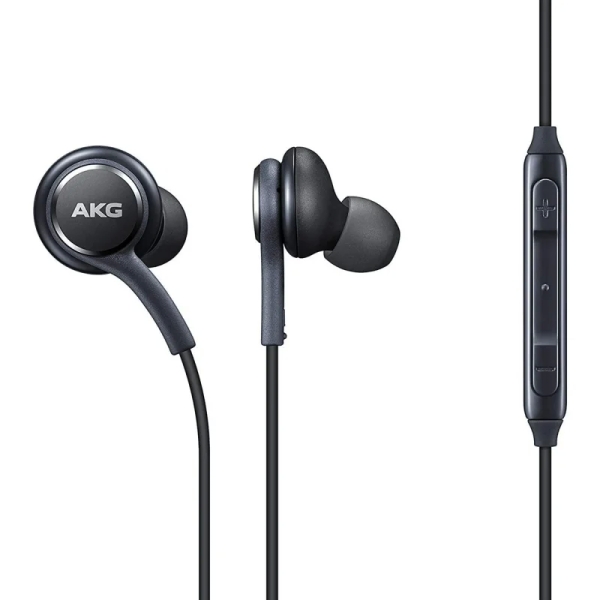 AKG Black Earbuds Stereo Headphones For Samsung Galaxy S10 Cable 3.5mm Jack