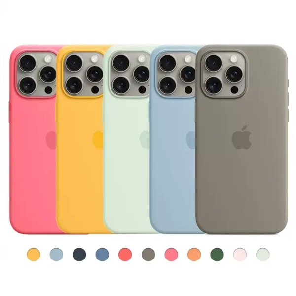 Liquid Silicone Case 1:1 For IPhone 15/15Pro/15Plus/15ProMax Official Case With LOGO