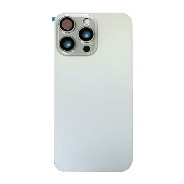 For iPhone 15 Pro Max Back Glass Panel With Magsafe Magnet-White Titanium