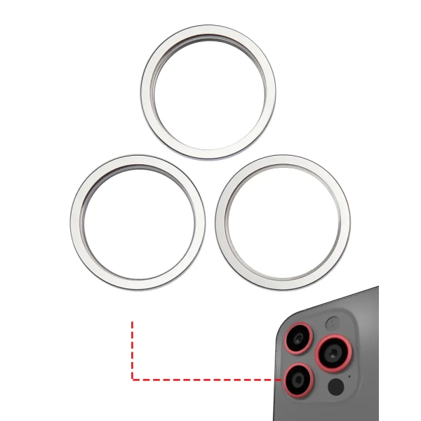 For iPhone 14 Pro/ 14 Pro Max Rear Camera Bezel Ring only (3Pcs/Set)