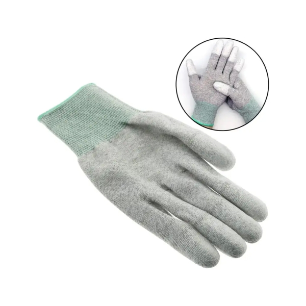 Anti-Static Carbon Fiber Gloves /PU Coated Gloves (Medium)