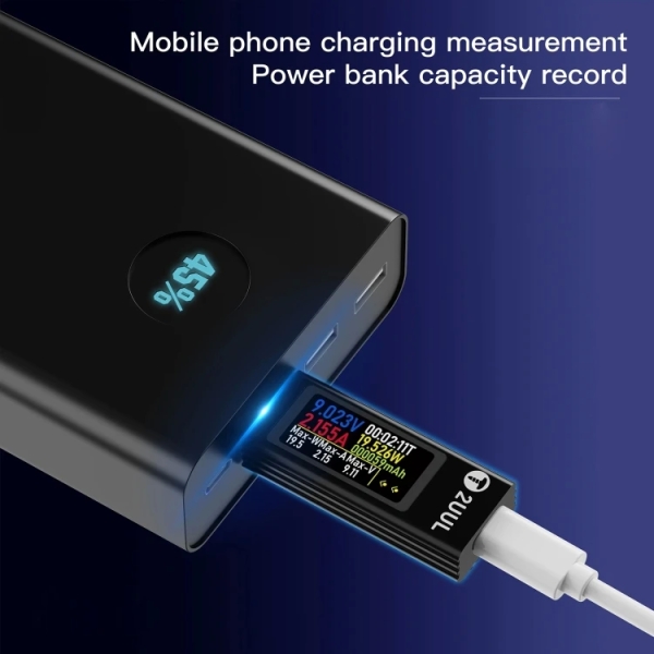 2UUL Charging Mate Type-C Mini Charging Detector With Bidirectional Current Test