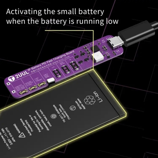 2UUL Battery PD Fast Charging & Activation Board for IPhone 6 to 15 Pro Max (BT01)