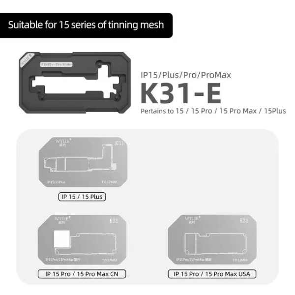 WYLIE K31 Middle Layer Magnetic Reballing Platform for iPhone X-16 PM