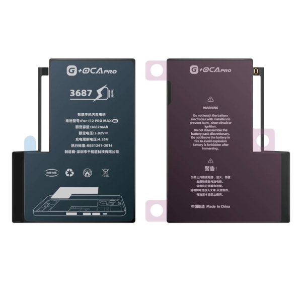 G+OCA Pro Original Data Battery For IPhone 12 Pro Max (3687mAh)