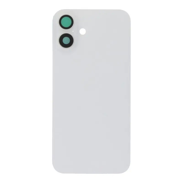 Back Glass Cover w/ Camera Lens Plus Magnet for iPhone 16 Plus - White