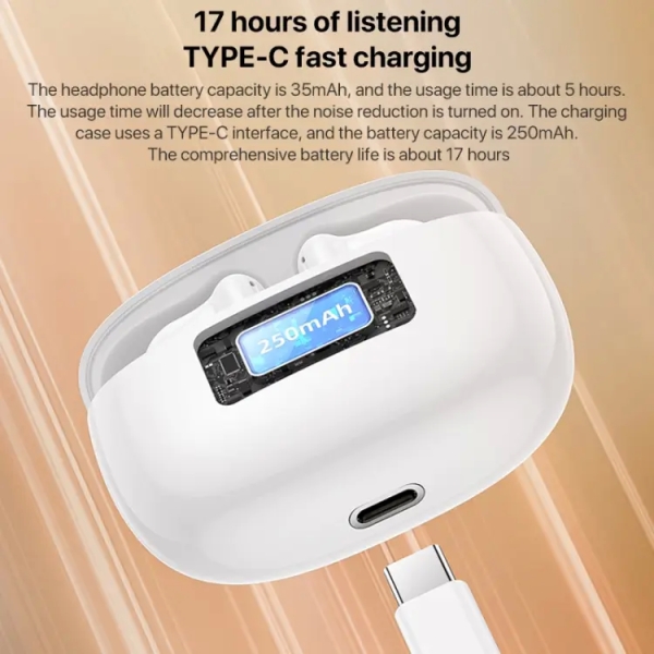 Yesido White TWS28 ANC+ENC Dual Noise Reduction Smart TWS Wireless Bluetooth Earphone