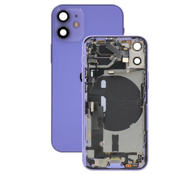 Back Housing With Parts For iPhone 12 Mini (Purple) (Original Pull) (Grade A)