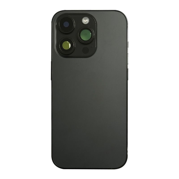 Back Housing With Parts For iPhone 14 Pro (Space Black) (Original Pull) (Grade A)