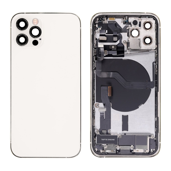 Back Housing With Parts For iPhone 12 Pro- Silver OEM