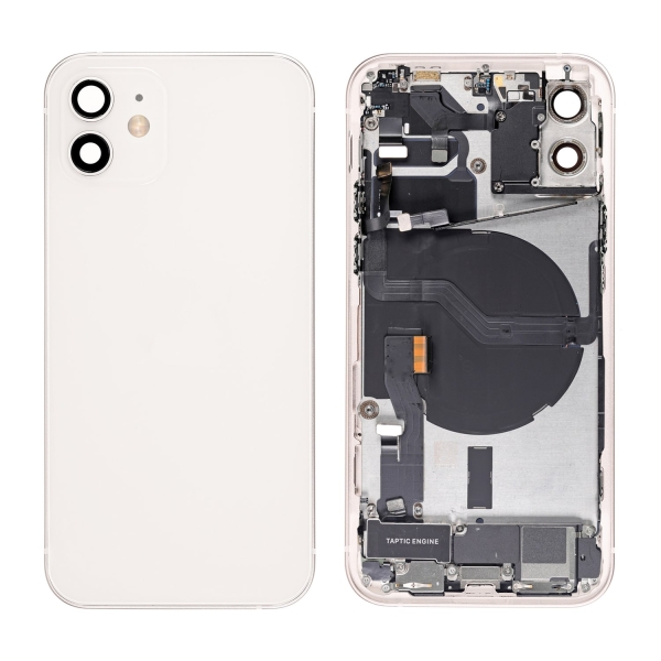 Back Housing With Parts For iPhone 12- White OEM