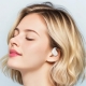 S200 White Bluetooth 5.4 TWS Wireless Headphones With LED Power Display