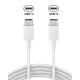 USB-C To USB-C (1m) Cable For Samsung (White/Black)