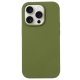 For iPhone 16 Pro Max Liquid Silicone Phone Case(Pine Green)