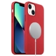 For iPhone 13 mini Liquid Silicone Full Coverage MagSafe Phone Case(Red)