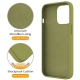 For iPhone 12 Pro Max Liquid Silicone MagSafe Magnetic Phone Case with Ring Holder(Willow Green)