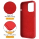 For iPhone 13 Pro Liquid Silicone MagSafe Magnetic Phone Case with Ring Holder(Red)